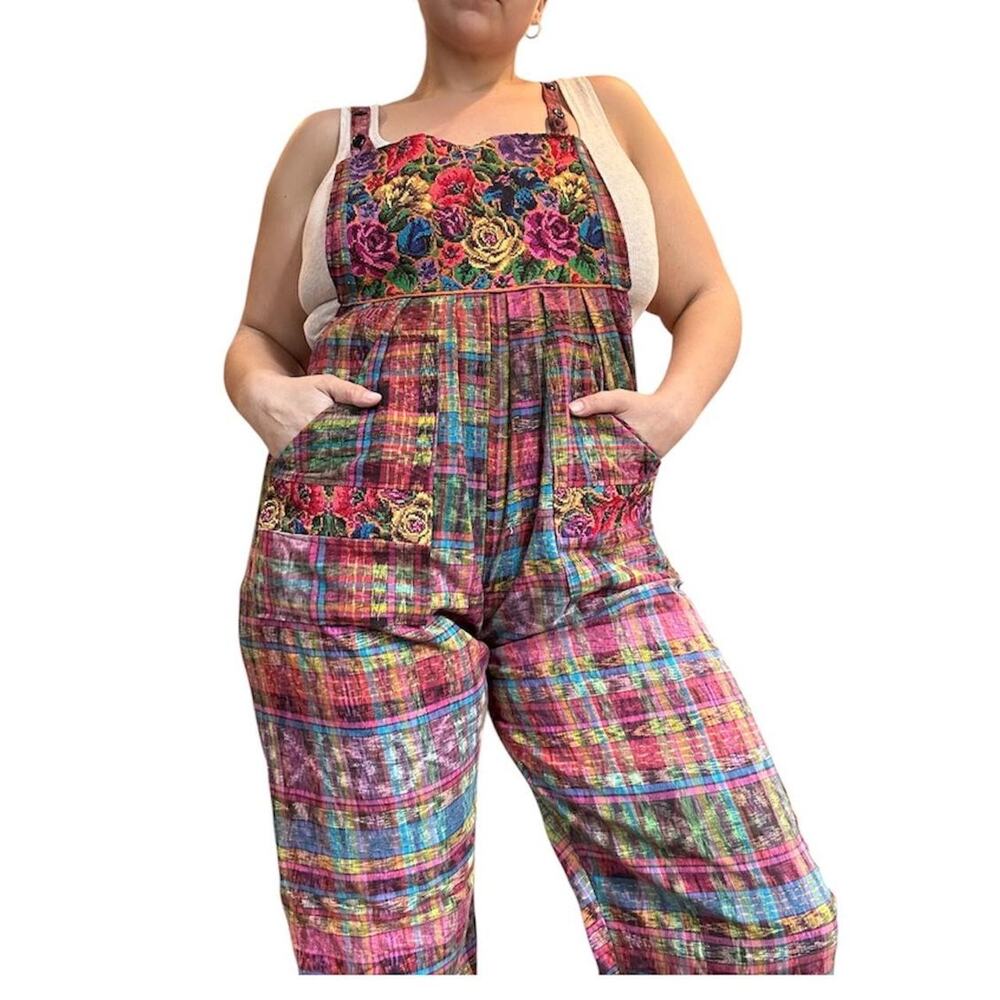 Multicolored patchwork floral print tie dye